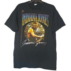 Indiana Jones Men's Medium Retro Distressed Graphic Tee T Shirt Lucasfilm Movie